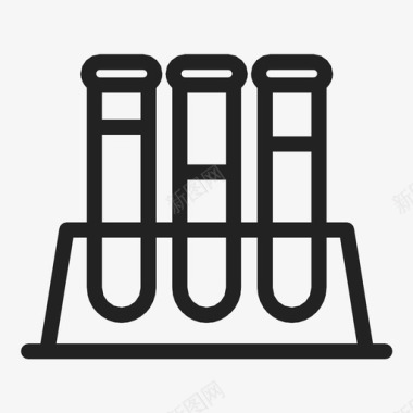 实验室玻璃器皿试管化学教室图标图标