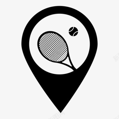 网球场体育场运动场图标图标