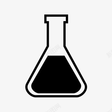 实验室烧瓶锥形烧瓶试验科学图标图标