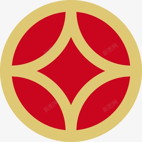 钱币东方传统新年金色新年氛围复古传统中国风png免抠素材_88icon https://88icon.com 钱币