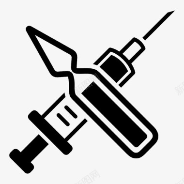 卡通护士疫苗针头麻醉剂图标图标