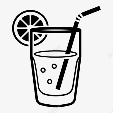 水果饮料宣传单柠檬水苏打水液体图标图标