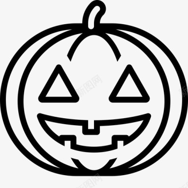 手拿南瓜jackolanternjacko灯笼雕刻图标图标