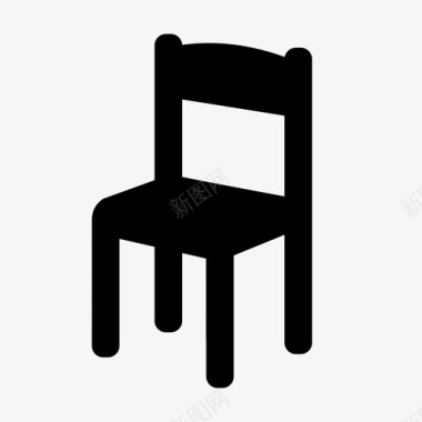 椅子小椅子座位图标图标