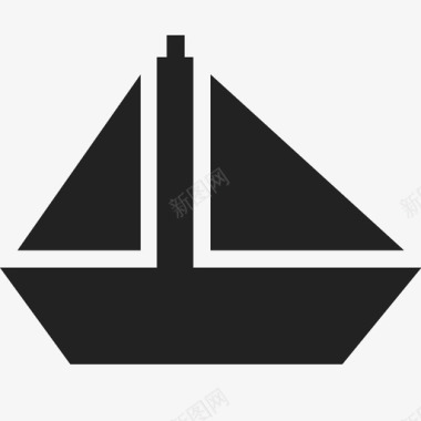帆船海洋帆图标图标