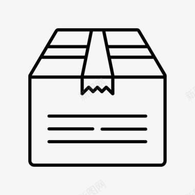 包装盒送货礼品包装图标图标