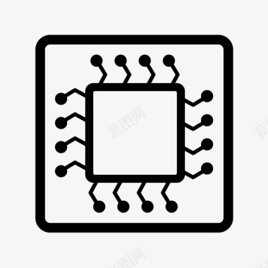 微芯片字节存储器图标图标