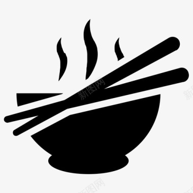面条日本汤热的日本菜图标图标