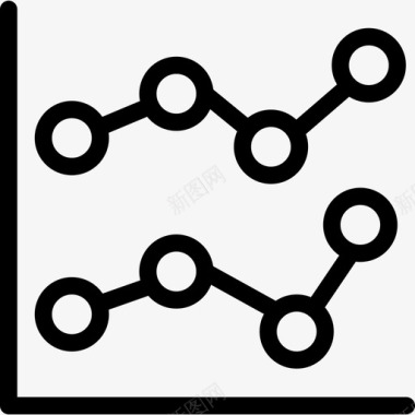 黑色信息图表图表信息图折线图图标图标