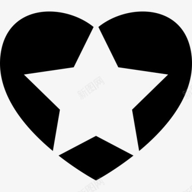 心脏里的星星信号心跳图标图标