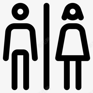 男士压力大浴室洗手间卫生间图标图标