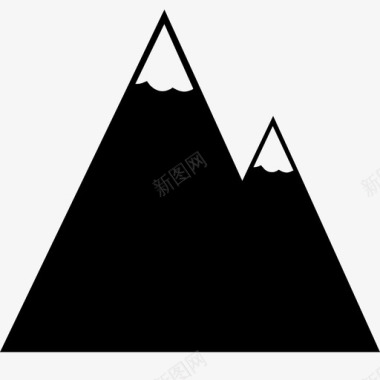 丘陵山脉阿尔卑斯山地质图标图标
