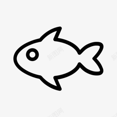 鱼游泳海边图标图标