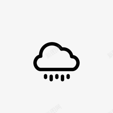 下雨背景下雨天气预报雨伞图标图标