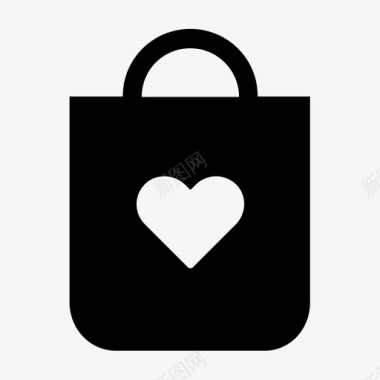 我们的心购物袋满意购买图标图标