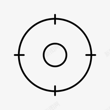 镜头十字准线瞄准圆圈图标图标