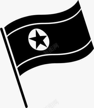 朝鲜国旗代表朝鲜图标图标
