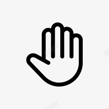五指张开手张开的手张开的手掌图标图标