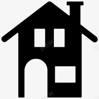 房子结构棚屋图标图标