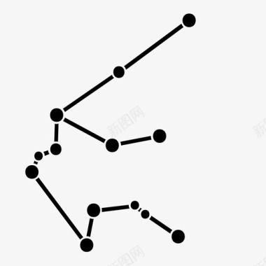 黄道水瓶座占星术天文学图标图标