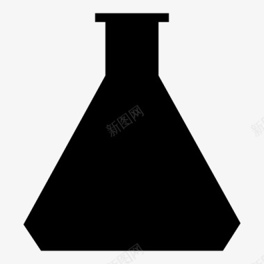 检验合格锥形烧瓶测试科学图标图标