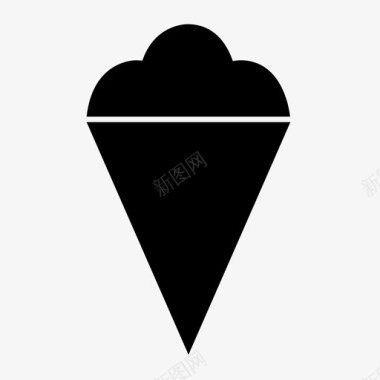 冰淇淋筒甜点零食图标图标