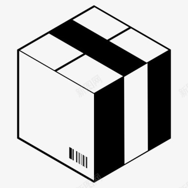 纸盒爆米花箱交付纸盒图标图标