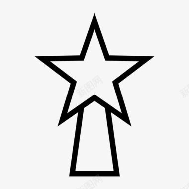 星星树顶饰装饰品图标图标