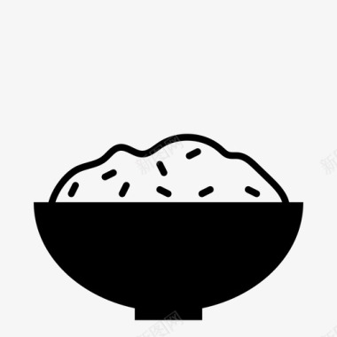 米饭饭碗美食家图标图标