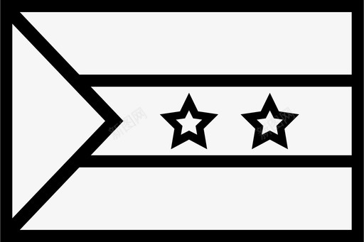 圣多美普林西比国旗世界胜利标志图标图标