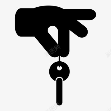 房东房地产管理人手拿钥匙图标图标