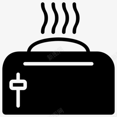 常用消防标识烤面包机日常用品烤箱图标图标