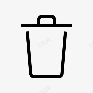 垃圾桶垃圾垃圾桶固体废物图标图标