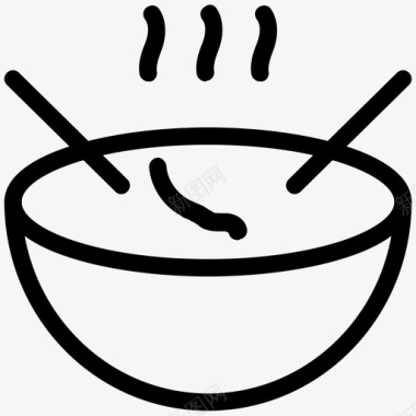 青花碗面条碗中餐图标图标