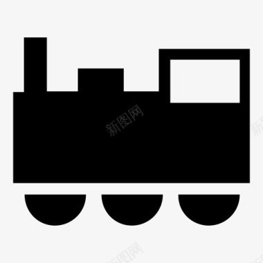 公共交通标识火车火车引擎旅行图标图标