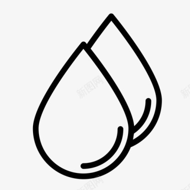 雨水滴水水滴洗涤图标图标