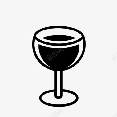 红酒杯高脚杯欢乐时光图标图标