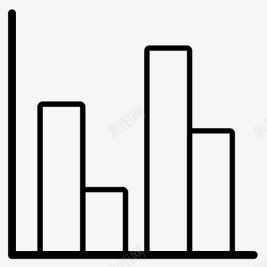 趣味数学条形图趋势统计图标图标