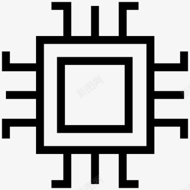 微芯片cpu硬件图标图标