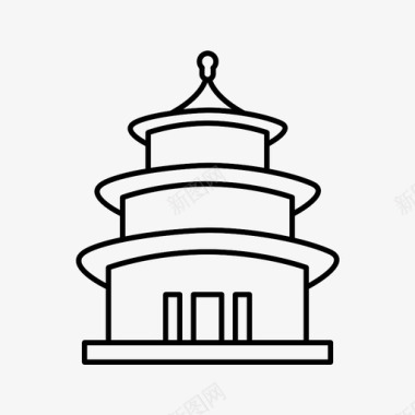 北京天坛图标图标