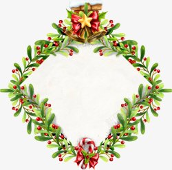 菱形边框冬日浆果节日装饰圣诞节装饰壁纸装饰素材