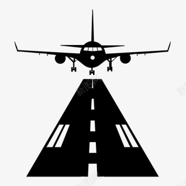 运输飞机飞机降落旅行旅行者图标图标
