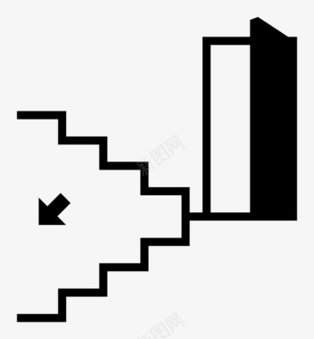 安全门紧急出口楼梯井安全门图标图标