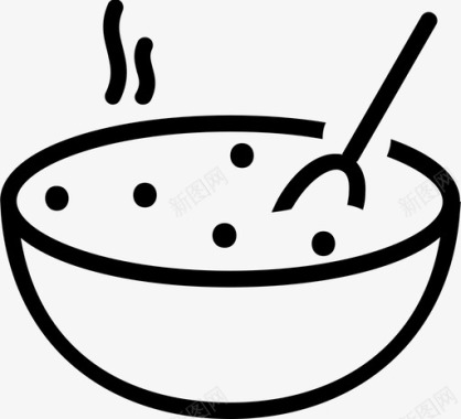 汤食品和饮料图标图标