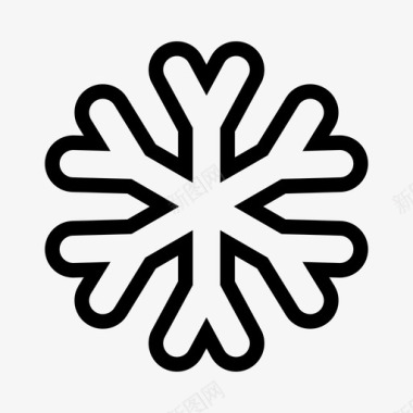 雪花剪纸雪花白色天气预报图标图标
