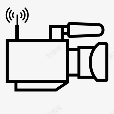 人照片装饰无线手持摄像机视频电视图标图标