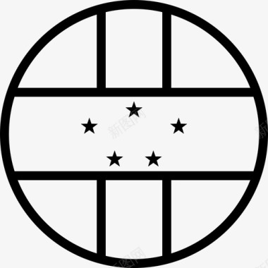 荷属安的列斯国旗统一条纹图标图标