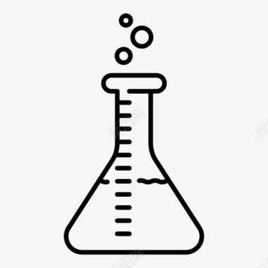 气体标志烧杯科学反应图标图标