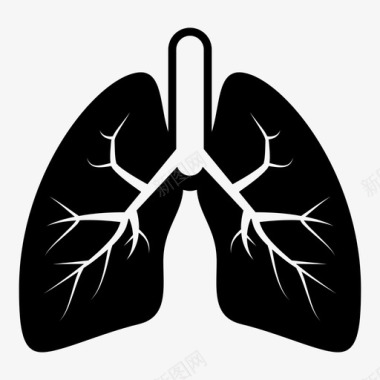 爱心生命肺器官医学图标图标