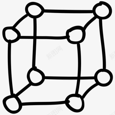 白色的立方体立方体图标图标